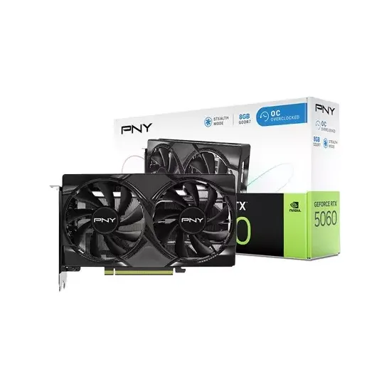 PNY GeForce RTX 5060 8GB OC Dual Fan Graphics Card