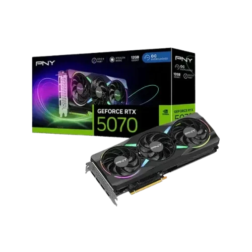 PNY GeForce RTX 5070 12GB GDDR7 ARGB EPIC-X RGB Overclocked Triple Fan Graphics Card