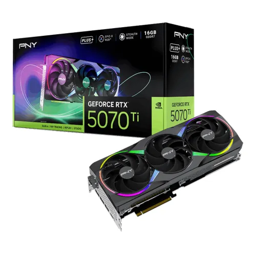 PNY GeForce RTX 5070 Ti EPIC-X RGB Triple Fan Plus 16GB GDDR7 Graphics Card