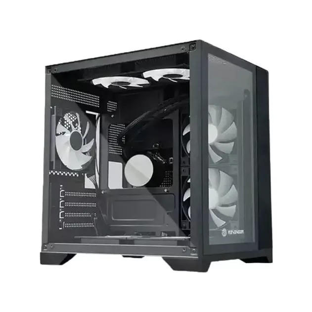 Revenger LEO DYNAMIC Mini Mid Tower ATX Desktop Gaming Case (Black)