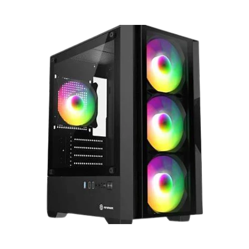 Revenger PHANTOM X Mid Tower Micro ATX Gaming Desktop Casing (Black)