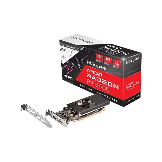 SAPPHIRE PULSE AMD RADEON RX 6400 4GB GDDR6 GAMING GRAPHICS CARD