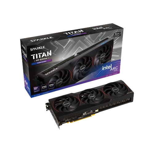 SPARKLE Intel Arc B580 TITAN NOX OC 12GB DDR6 Card (BLACK)