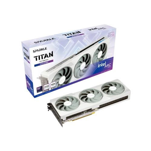 Sparkle TITAN LUNA OC Arc B580 12GB GDDR6 Graphics Card (White)