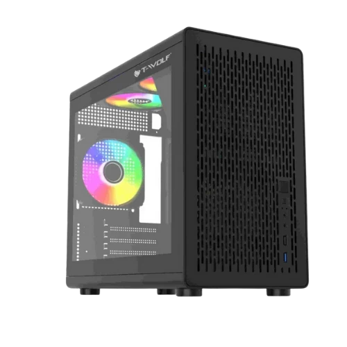 T-Wolf XPLENDER X5 BH ARGB MINI-ITX Portable Casing (Black)