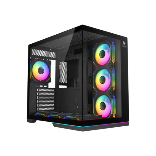 T-Wolf YORU ARGB Mid-Tower ATX Gaming Casing Black
