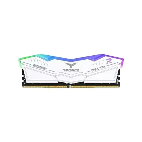 TEAM T-FORCE DELTA RGB 16GB (2x8GB) 6000MHz DDR5 Gaming Desktop RAM (White)