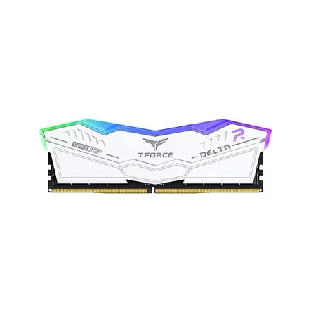 TEAM T-FORCE DELTA RGB 16GB DDR5 6000MHz CL28 Desktop RAM (White)