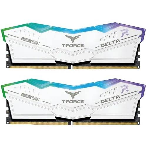 TEAM T-FORCE DELTA RGB 32GB (16GBx2) 8000MHz DDR5 Gaming RAM White