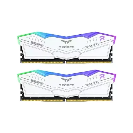 TEAM T-FORCE DELTA RGB 48GB (24GBx2) 8000MHz DDR5 Gaming Desktop RAM (White)