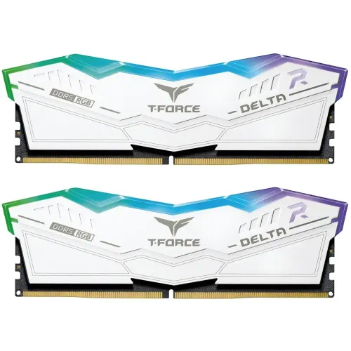 TEAM T-FORCE DELTA RGB White 32GB (16GBx2) 7600MHz DDR5 Gaming RAM
