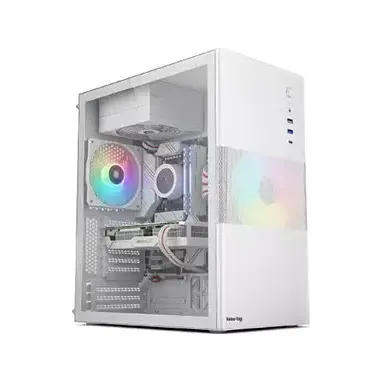 Value-Top T863 ARGB Micro ATX Case With 200w PSU (White)