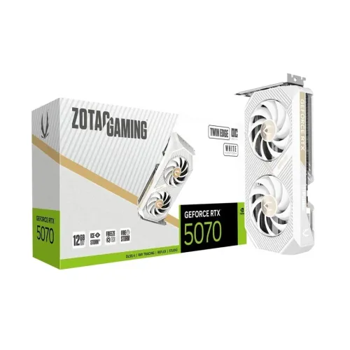ZOTAC GAMING GeForce RTX 5070 Twin Edge OC 12GB GDDR7 White Graphics Card